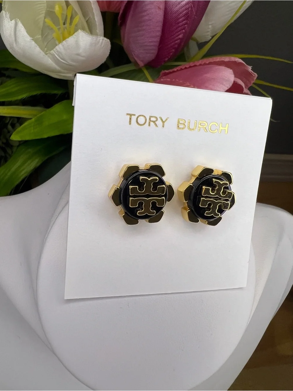 Tory Burch Black/Gold Earrings